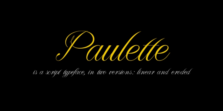 Paulette font preview