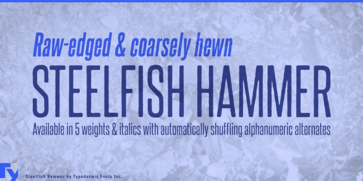 Steelfish Hammer font preview