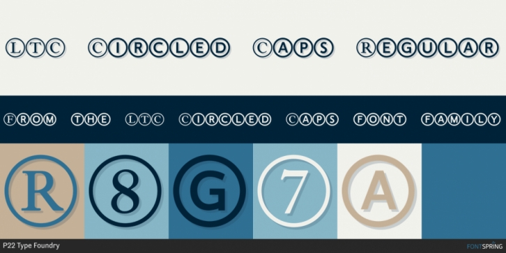 LTC Circled Caps font preview