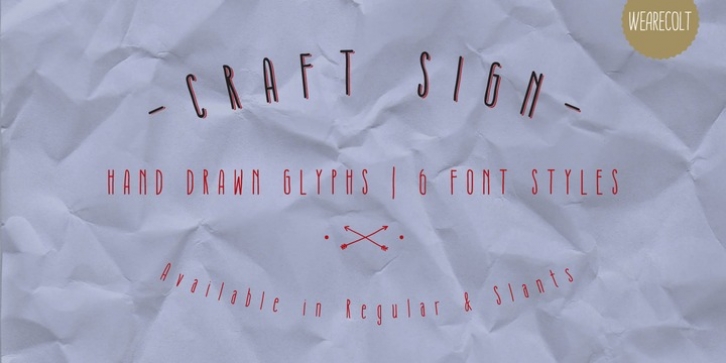 Craft Sign font preview