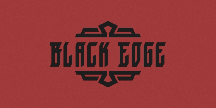 Black Edge font preview