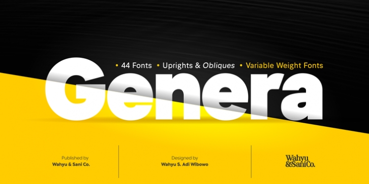 Genera font preview