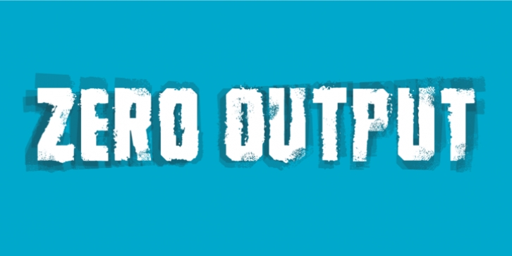 Zero Output font preview