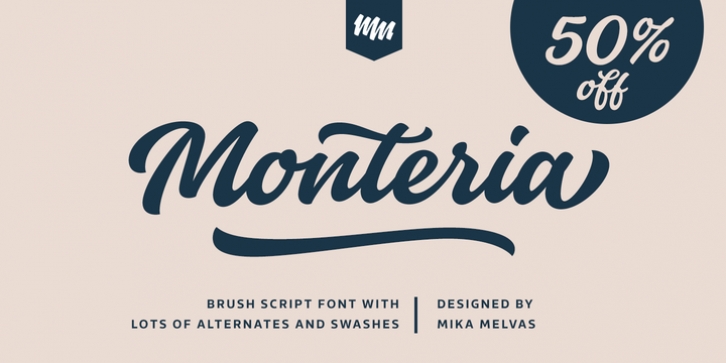 Monteria font preview
