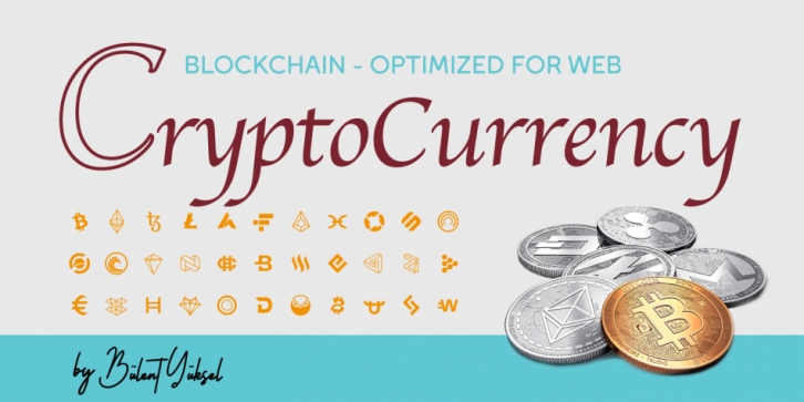 Cryptocurrency font preview