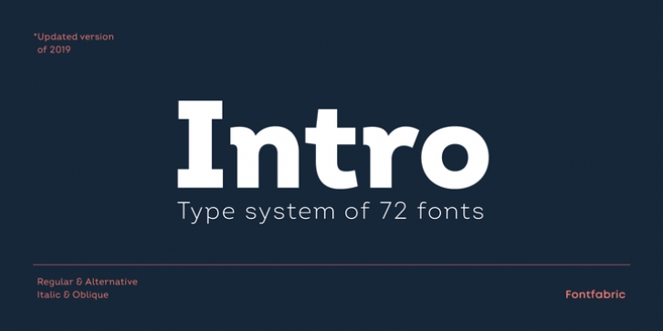 Intro font preview