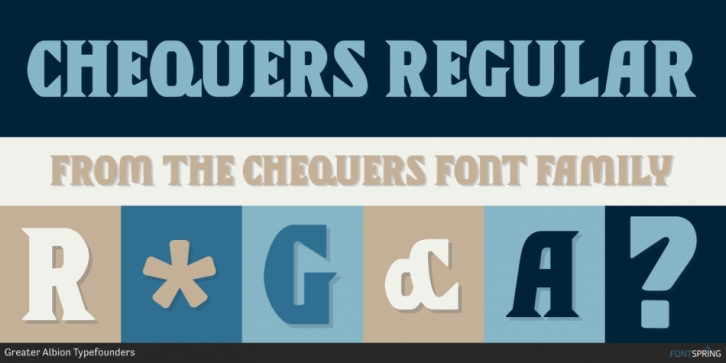 Chequers font preview