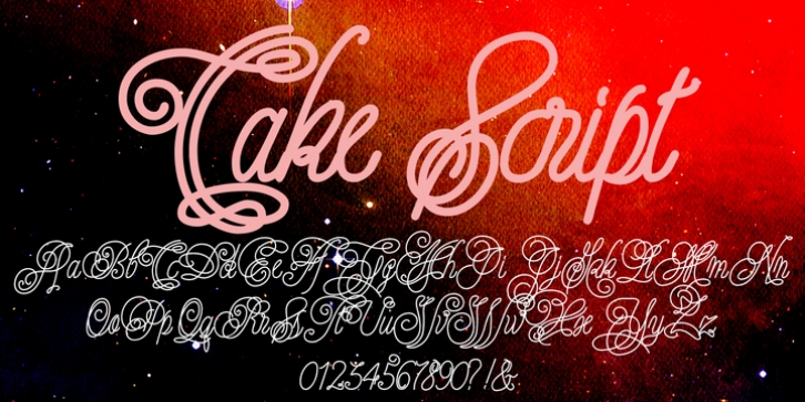 Cake Script font preview