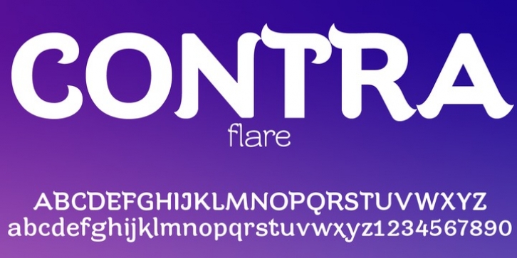 Contra Flare font preview