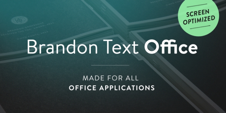 Brandon Text Office font preview