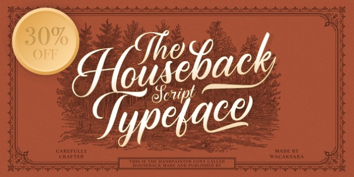 Houseback font preview
