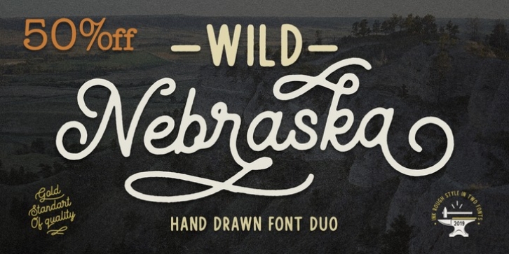 Wild Nebraska font preview