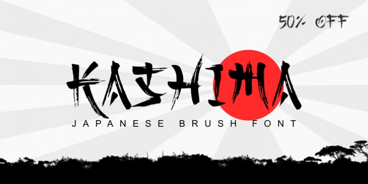 Kashima Brush font preview