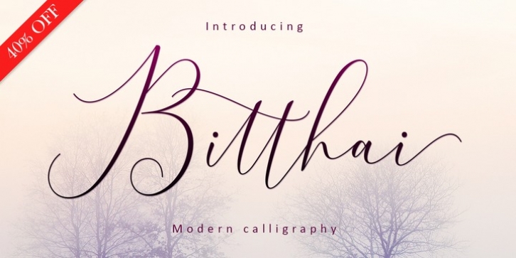 Bitthai Script font preview