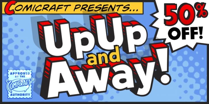 Up Up And Away font preview