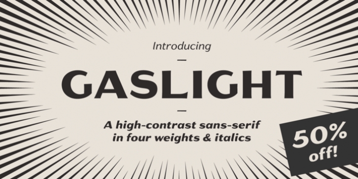 Gaslight font preview
