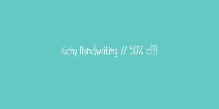Itchy Handwriting font preview