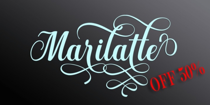 Marilatte font preview