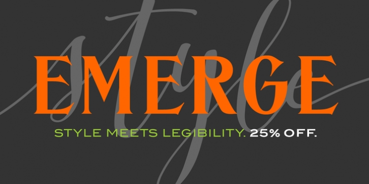 Emerge BF font preview