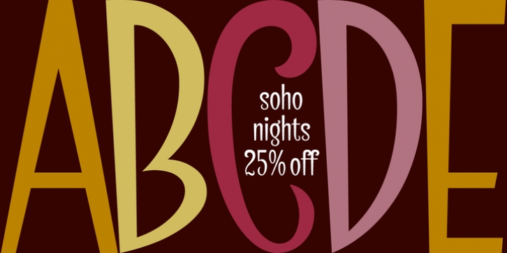 SoHo Nights BF font preview