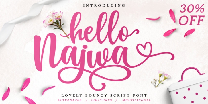 Hello Najwa font preview