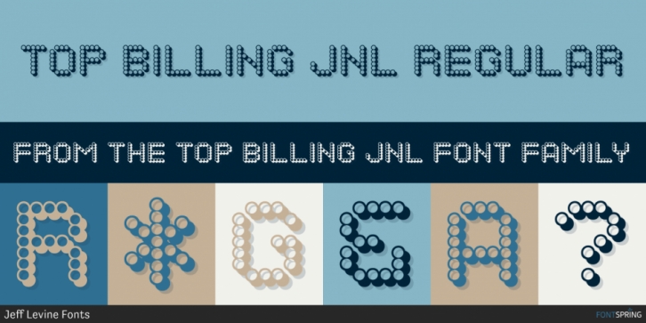 Top Billing JNL font preview