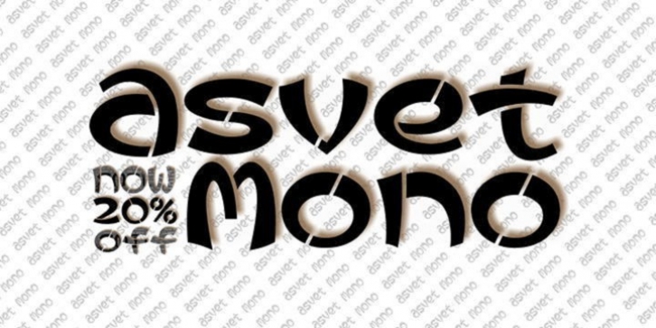Asvet Mono font preview