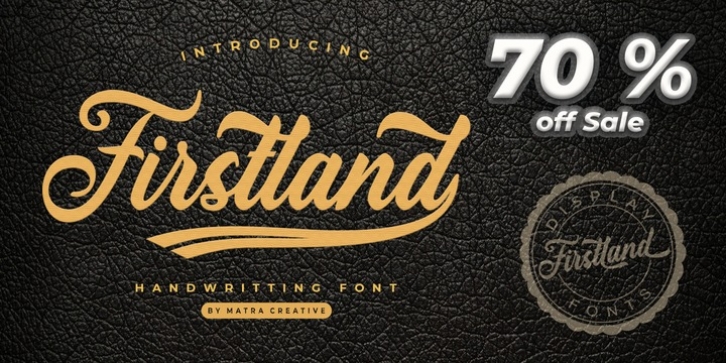 Firstland font preview