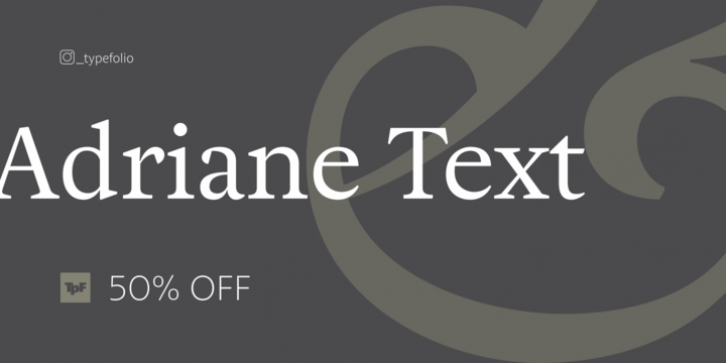 Adriane Text font preview