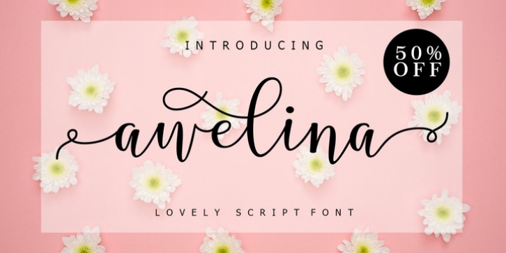 Awelina Script font preview