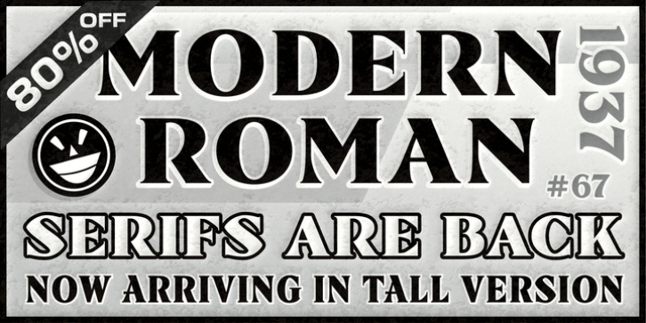 ARB 67 Modern Roman font preview
