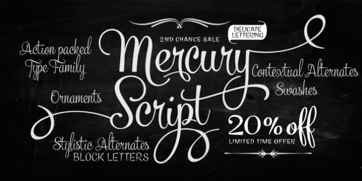 Mercury Script font preview