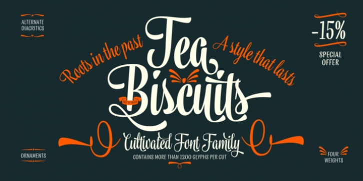 Tea Biscuit font preview
