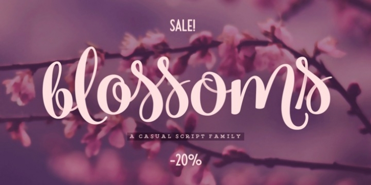 Blossoms font preview