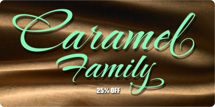 Caramel Family ROB font preview
