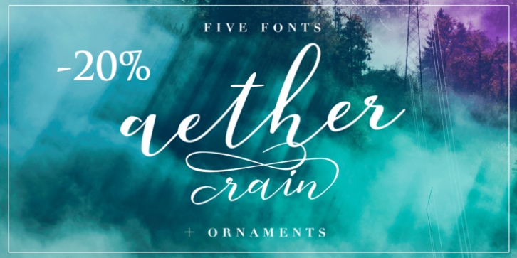 Aether Rain font preview