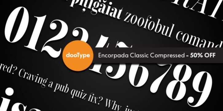 Encorpada Classic Compressed font preview