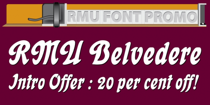 RMU Belvedere font preview