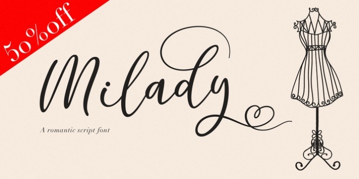 Milady font preview
