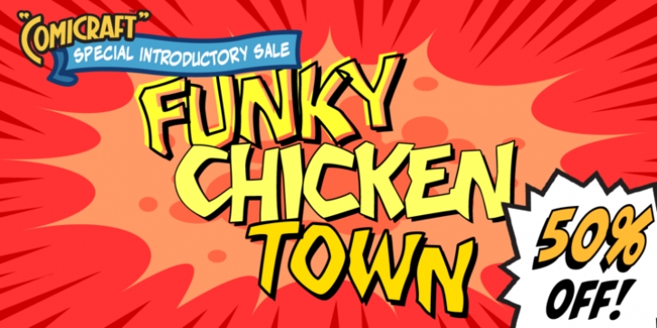 Funky Chicken Town font preview
