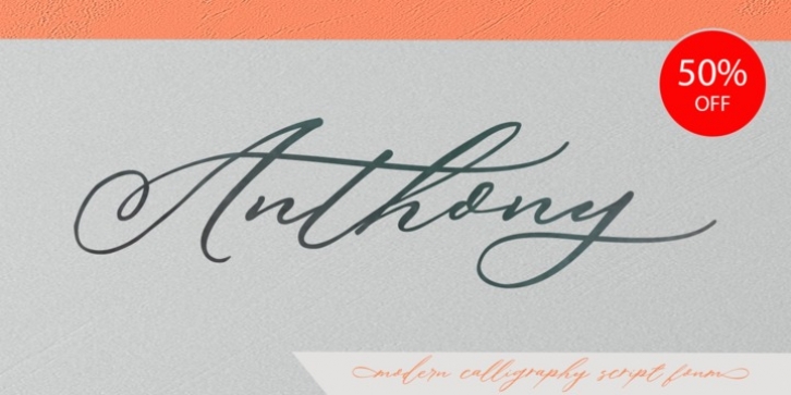 Anthony Script font preview