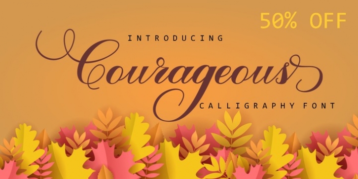 Courageous Script font preview