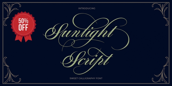 Sunlight Script font preview