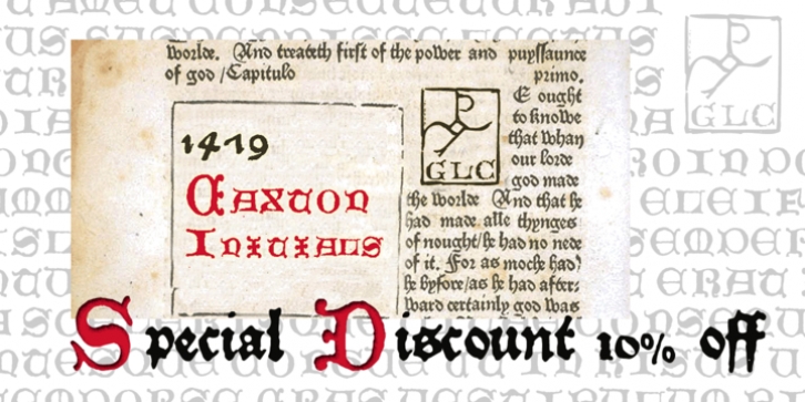 1479 Caxton Initials font preview