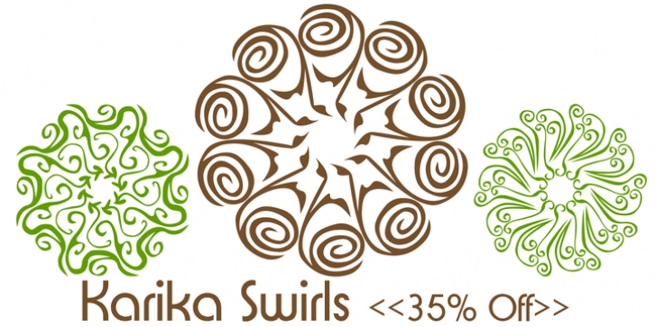 Karika Swirls font preview