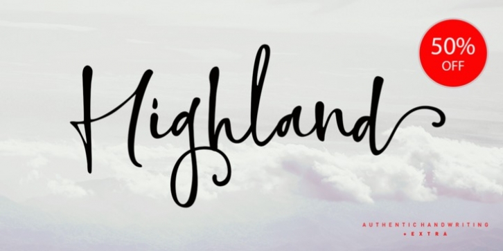 Highland Script font preview