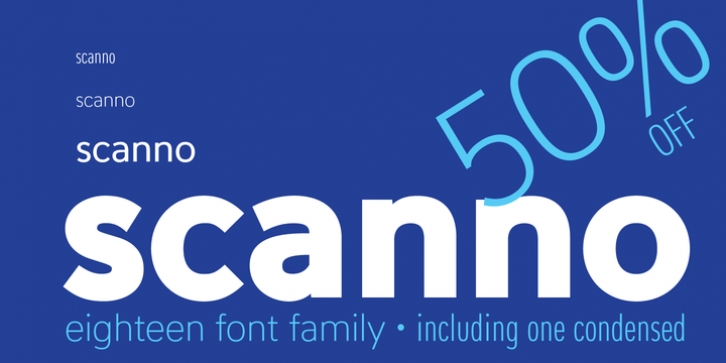 Scanno font preview