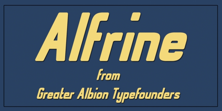 Alfrine font preview