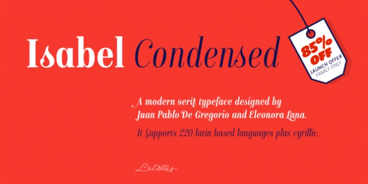 Isabel Condensed font preview