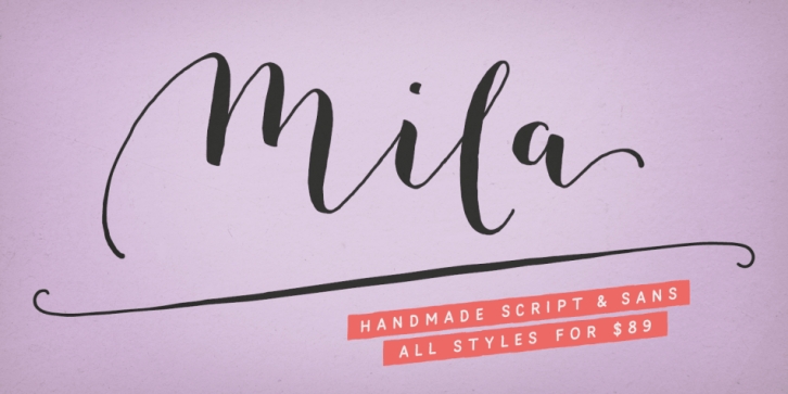Mila Script Pro font preview